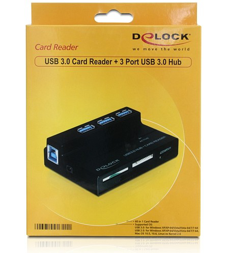 tusind Først lunge DeLOCK 91721 card reader USB 3.2 Gen 1 (3.1 Gen 1) Black